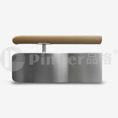 kayu solid dengan pegangan pelindung dinding stainless steel