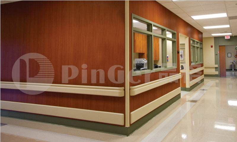 Bumper Dinding Aluminium PVC Anti-Tabrakan Rumah Sakit